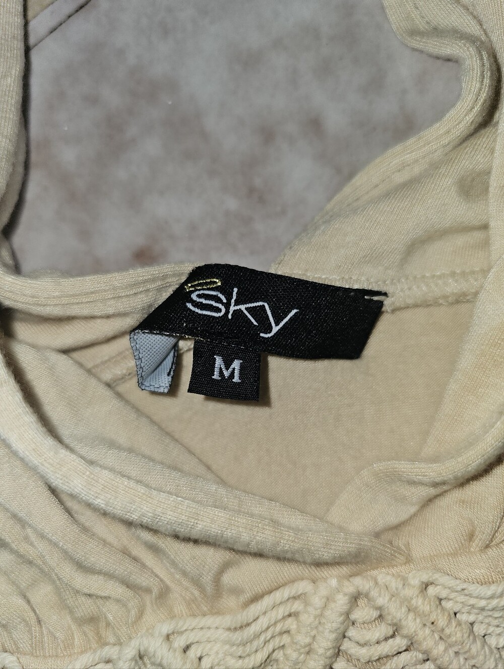 SKY Cream V-Neck Tie-Shoulder Camisole And Purse - Picture 2 of 6
